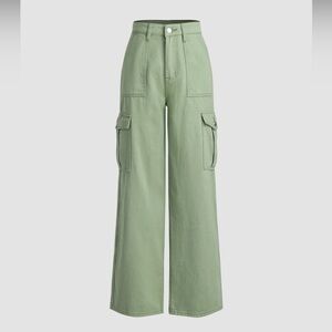 Alessia Solid Cargo Jeans